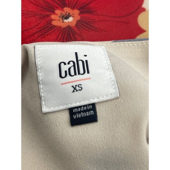 Cabi Victoria Women Floral Chiffon Pullover Blouse Top Size XS - Picture 6 of 9